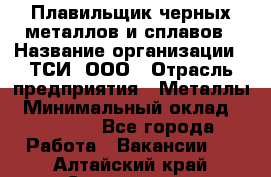 Плавильщик черных металлов и сплавов › Название организации ­ ТСИ, ООО › Отрасль предприятия ­ Металлы › Минимальный оклад ­ 25 000 - Все города Работа » Вакансии   . Алтайский край,Славгород г.